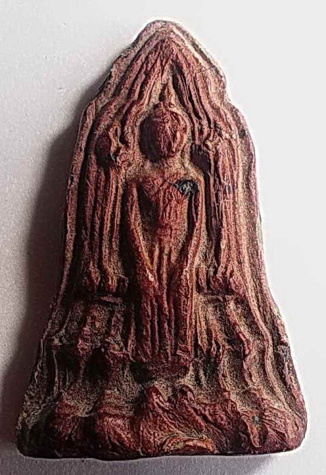 พระโคนสมอหลังยันต์ เนื้อผงธูป ลพ.โอภาสี บางมด