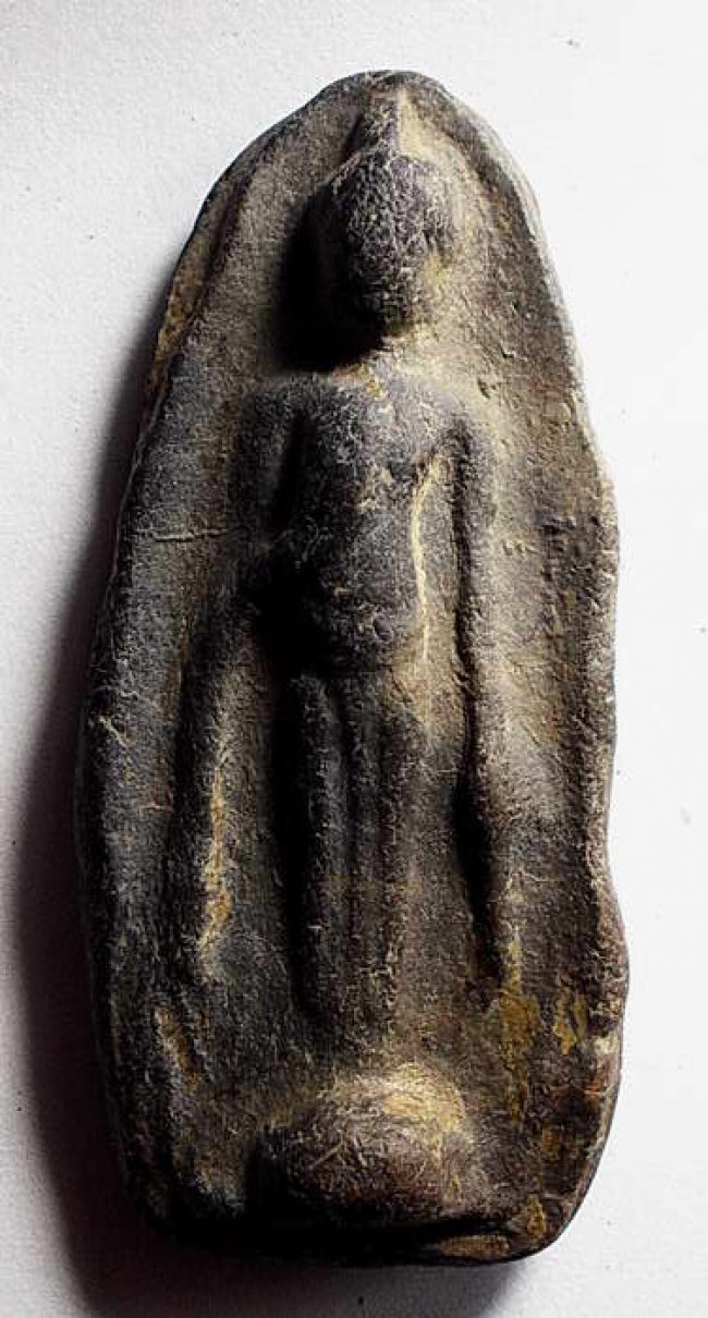 พระร่วงยืนประทานพร เนื้อดิน กรุเตาทุเรียง สุโขทัย