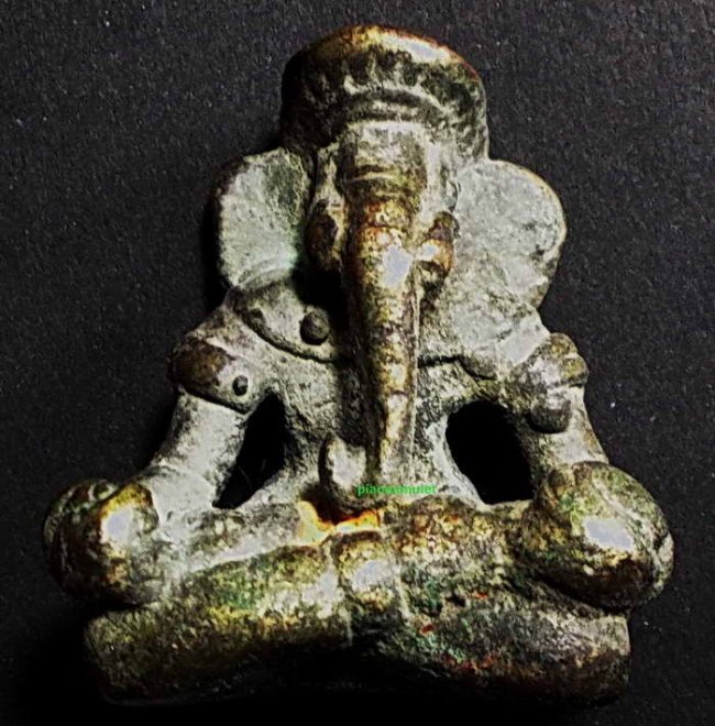 พระพิฆเนศ สัมฤทธิ์เงิน หล่อโบราณ