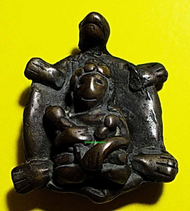 พระอุปคุตเขมร ยุคต้น เนื้อสัมฤทธิ์เงิน