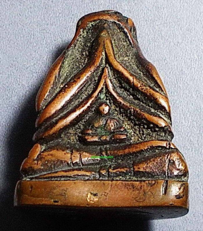 พระปิดตาสายใต้ เนื้อทองแดงเถื่อน บรรจุกริ่ง สายเขาอ้อ