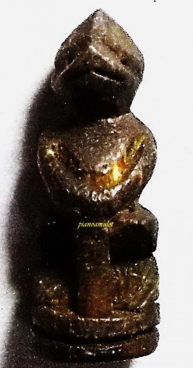 ลิงจับหลัก ไม้แกะเก่า ศิลป์ลพ.ดิ่ง วัดบางวัว ฉะเชิงเทรา