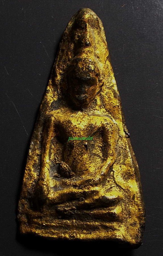 พระอู่ทองฐานสำเภา ชินเงิน (ผิวปรอทน้ำทอง) กรุวัดราชบูรณะ อยุธยา