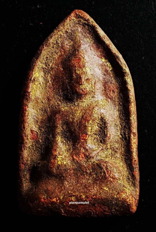 พระขุนแผนหน้าอิฐ ปางมารวิชัย กรุวัดใหญ่ชียมงคล อยุธยา 