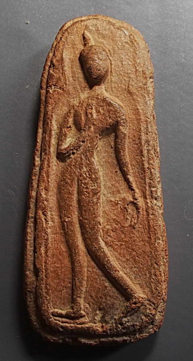 พระลีลาสุโขทัยหลังพระสิวลี เนื้อดิน ลพ.กวย วัดโฆสิตาราม ชัยนาท