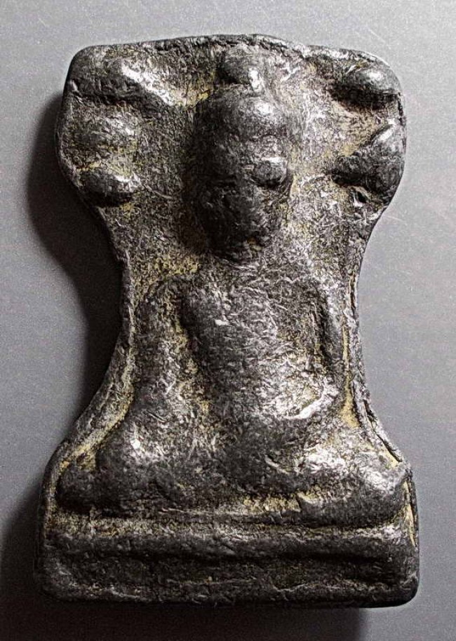 พระมเหศวรสองหน้าสวนกลับ เนื้อชินเงิน สุพรรณบุรี