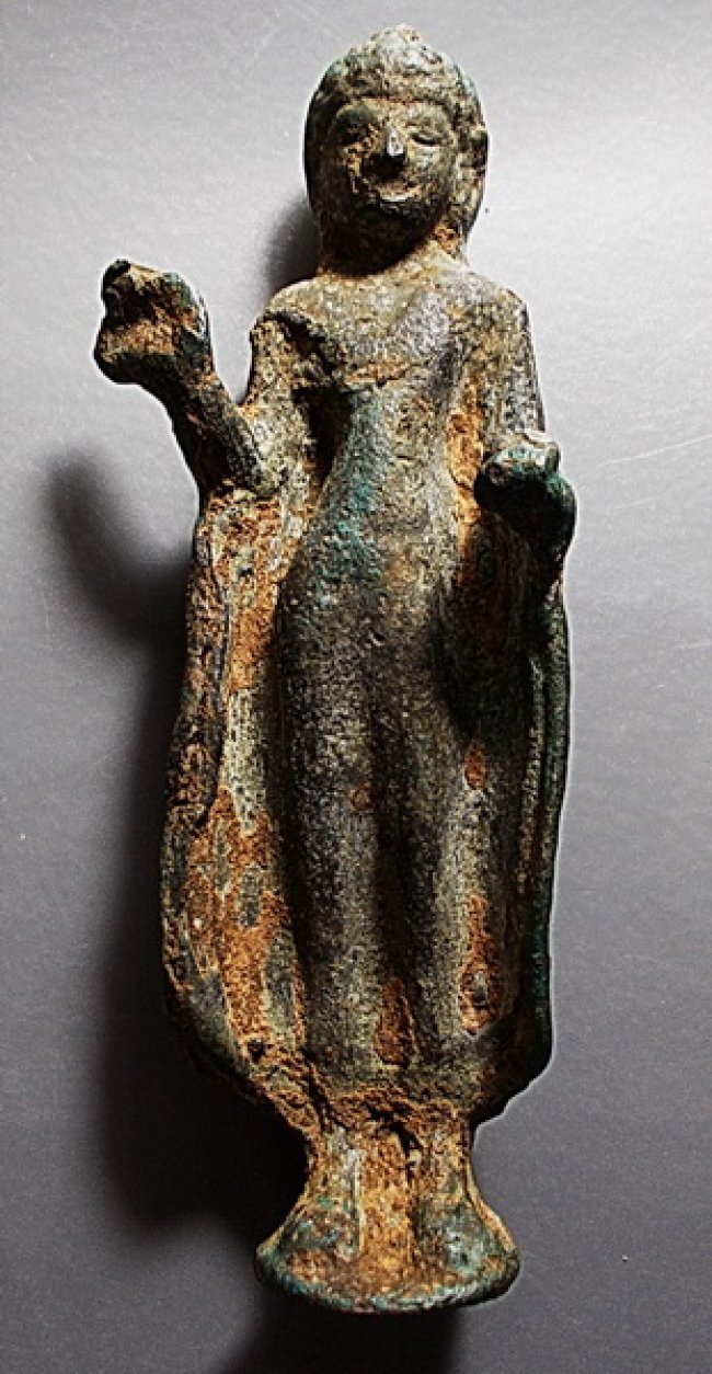 พระทวารวดี เนื้อสัมฤทธิ์ ปางเสด็จจากดาวดึงส์ พระทวารวดี เนื้อสัมฤทธิ์ ปางเสด็จจากดาวดึงส์