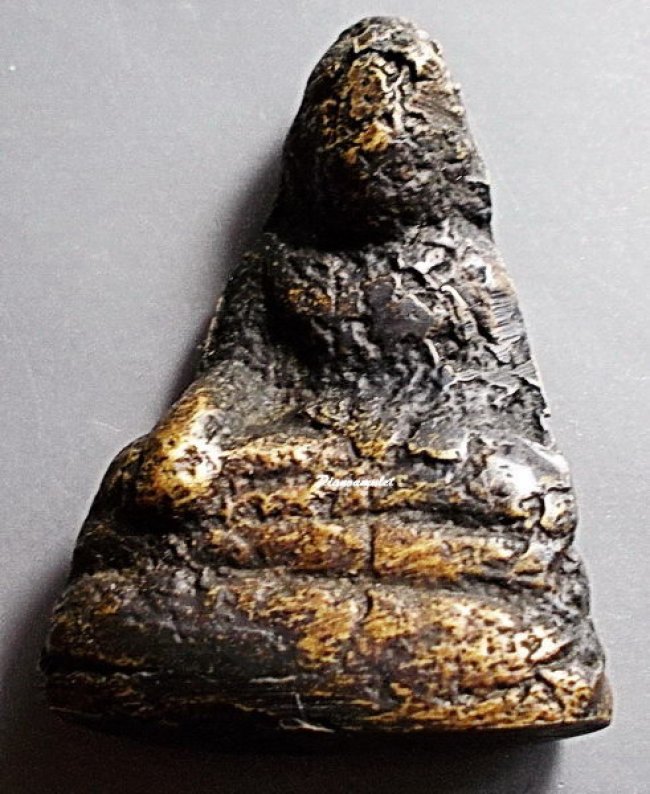 เหรียญหล่่อโบราณ ลพ.โบ้ย วัดมะนาว ล้อพิมพ์พระกรุวัดตะไกร