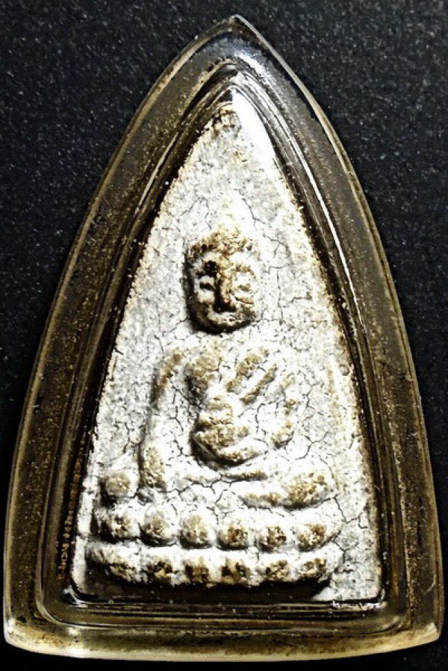 พระพุทโธน้อยพิมพ์กลาง เนื้อผงพุทธคุณ หลังพุทโธ รุ่นแรกปี2494 วัดอาวุธ แม่บุญเรือนโตงบุญเติม 