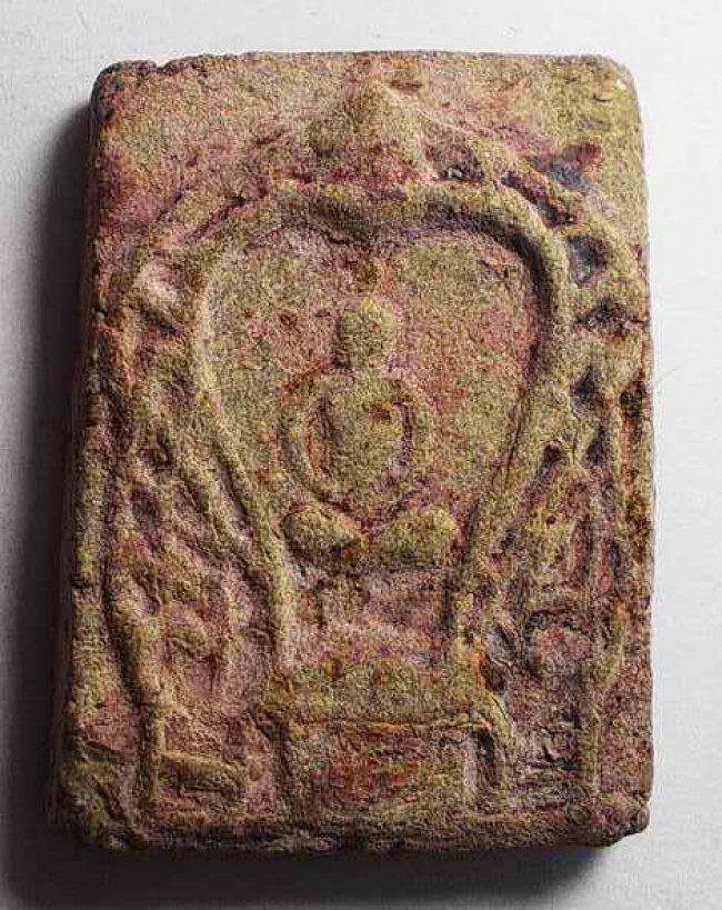 ลพ.โอภาสี พิมพ์สมเด็จซุ้มเสมาหลังเรียบ 